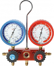 Двухпозиционный аналоговый манометрический коллектор для хладогентов R22, R134A, R407C, R404A Rothenberger 1/4 SAE